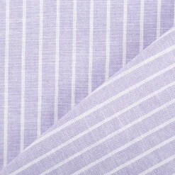 Leinen-Baumwollstoff Chambray Streifen meliert flieder 1,38m Breite