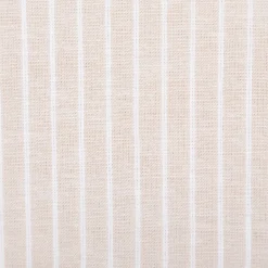 Leinen-Baumwollstoff Chambray Streifen meliert helles Beige 1,38m Breite