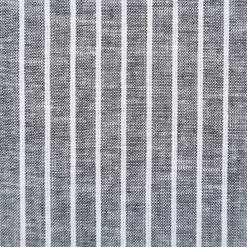 Leinen-Baumwollstoff Chambray Streifen meliert schwarz 1,38m Breite