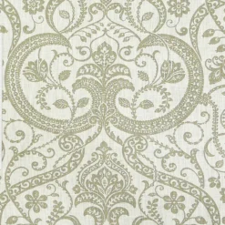 Leinen Dekostoff Meterware CELIE TOILE Ornament creme taupe