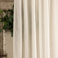 Leinengardine Gardinenstores EASY LINEN ecru 140cm breit und 280cm hoch oder Wunschhöhe von SCHÖNER LEBEN.