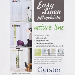 Leinen Gardinenstoff Meterware halbtransparente Leinengardine EASY LINEN uni natur 2,90m Höhe