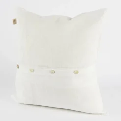Leinenkissen Leinenhülle Kissenhülle Erik mit Knöpfen off-white