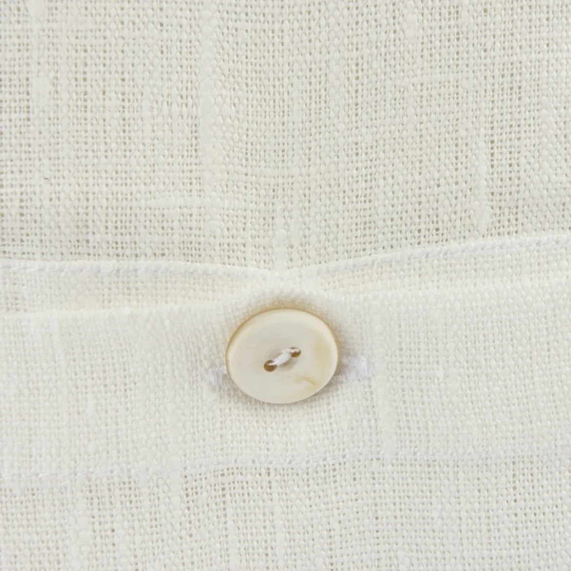 Leinenkissen Leinenhülle Kissenhülle Erik mit Knöpfen off-white