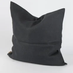 Leinenkissen Leinenhülle Kissenhülle Erik mit Knöpfen schiefer