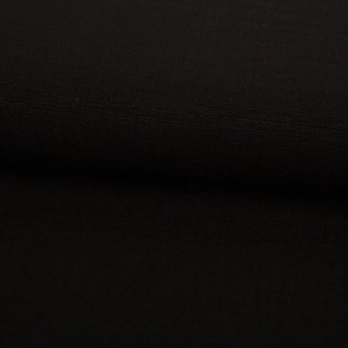 Leinenoptik Stoff für Kleidung und Deko uni schwarz 150cm breit