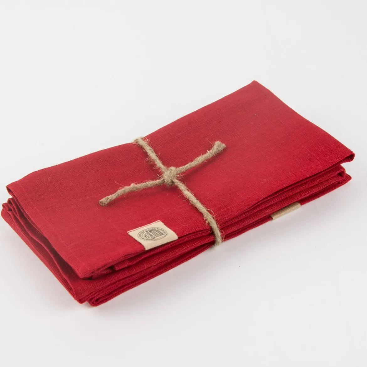 Leinenservietten Stoffservietten Erik 4Stück 44x44cm rot