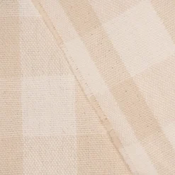 Leinenstoff Dekostoff Webstoff Keswick Natural Würfelkaro 3x3cm natur 140cm Breite
