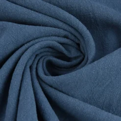 Leinenstoff mit Baumwolle in blau – pflegeleichte stone washed Meterware für Sommermode & Wohntextilien