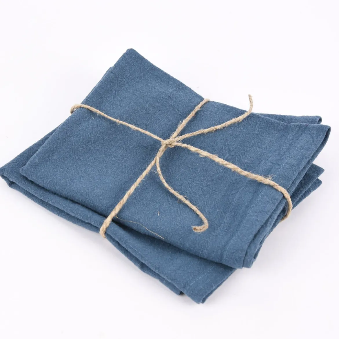 Leinenstoff mit Baumwolle in blau – pflegeleichte stone washed Meterware für Sommermode & Wohntextilien