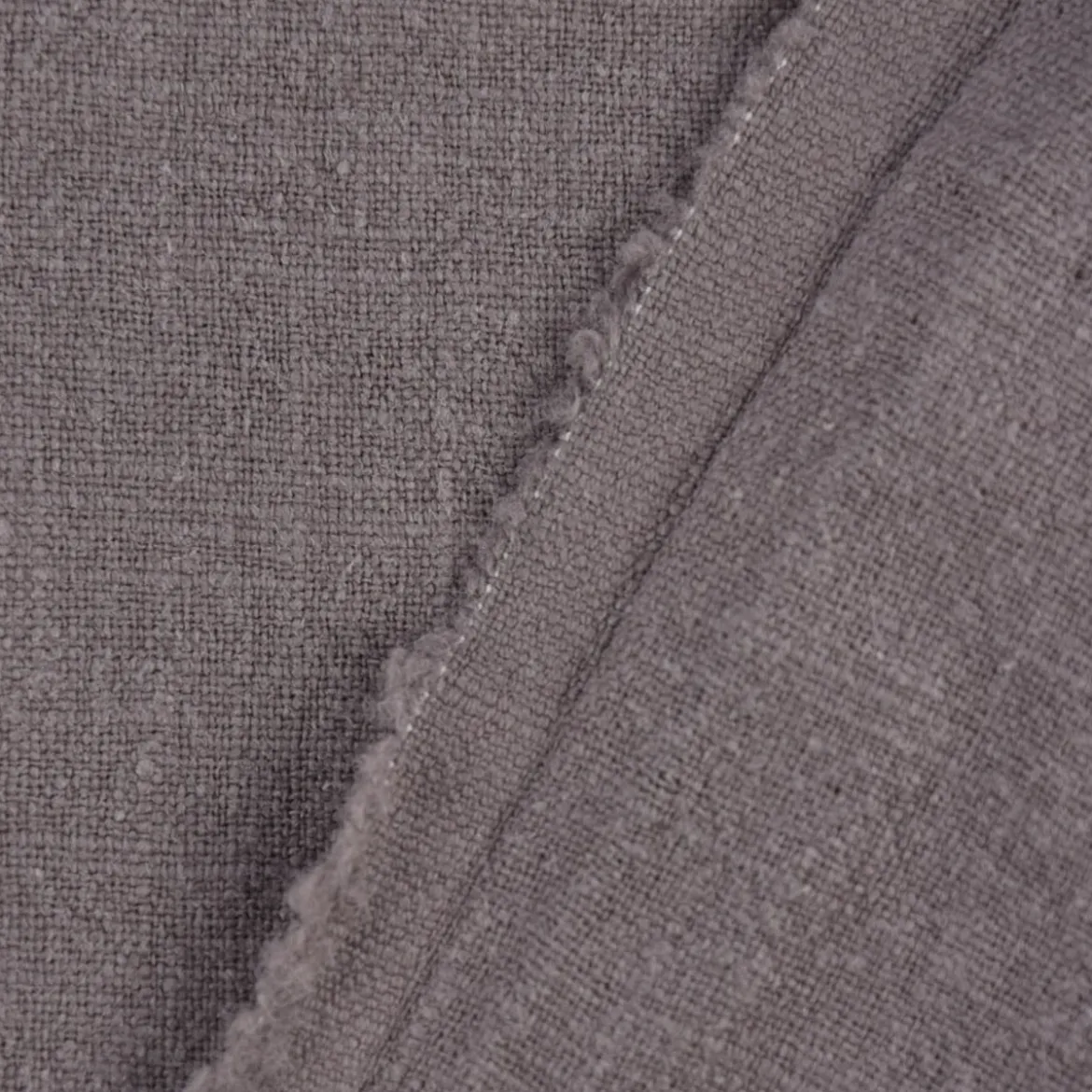 Leinenstoff mit Baumwolle in grau – pflegeleichte stone washed Meterware für Sommermode & Wohntextilien