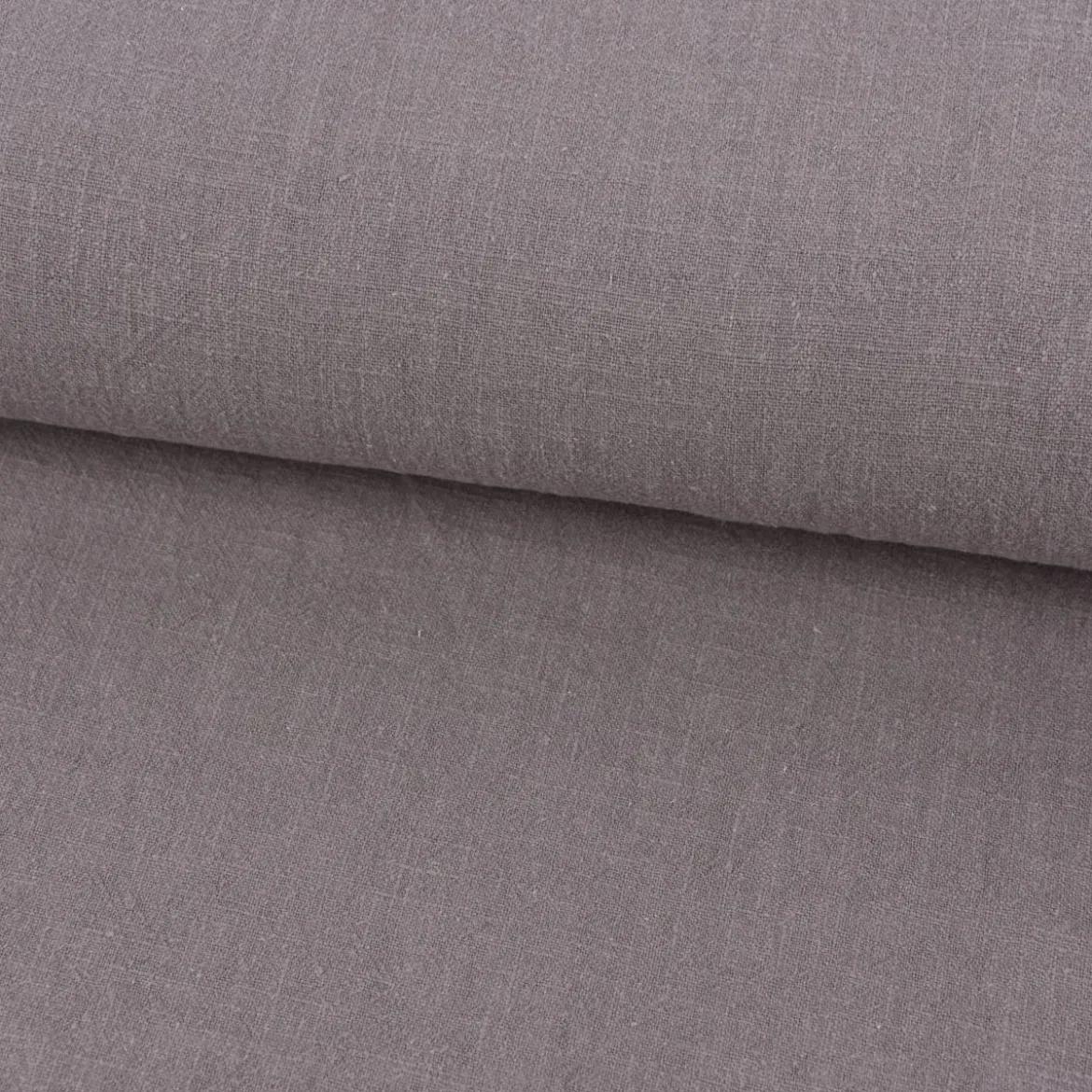 Leinenstoff mit Baumwolle in grau – pflegeleichte stone washed Meterware für Sommermode & Wohntextilien