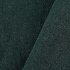 Leinenstoff mit Baumwolle in dunkelgrün – pflegeleichte stone washed Meterware für Sommermode & Wohntextilien