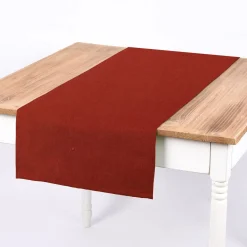 Leinenstoff mit Baumwolle in rost – pflegeleichte stone washed Meterware für Sommermode & Wohntextilien