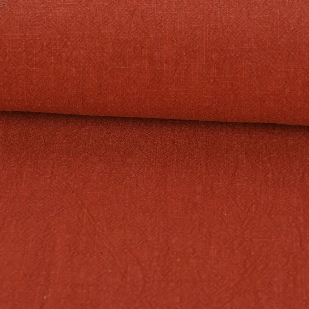 Leinenstoff mit Baumwolle in rost – pflegeleichte stone washed Meterware für Sommermode & Wohntextilien