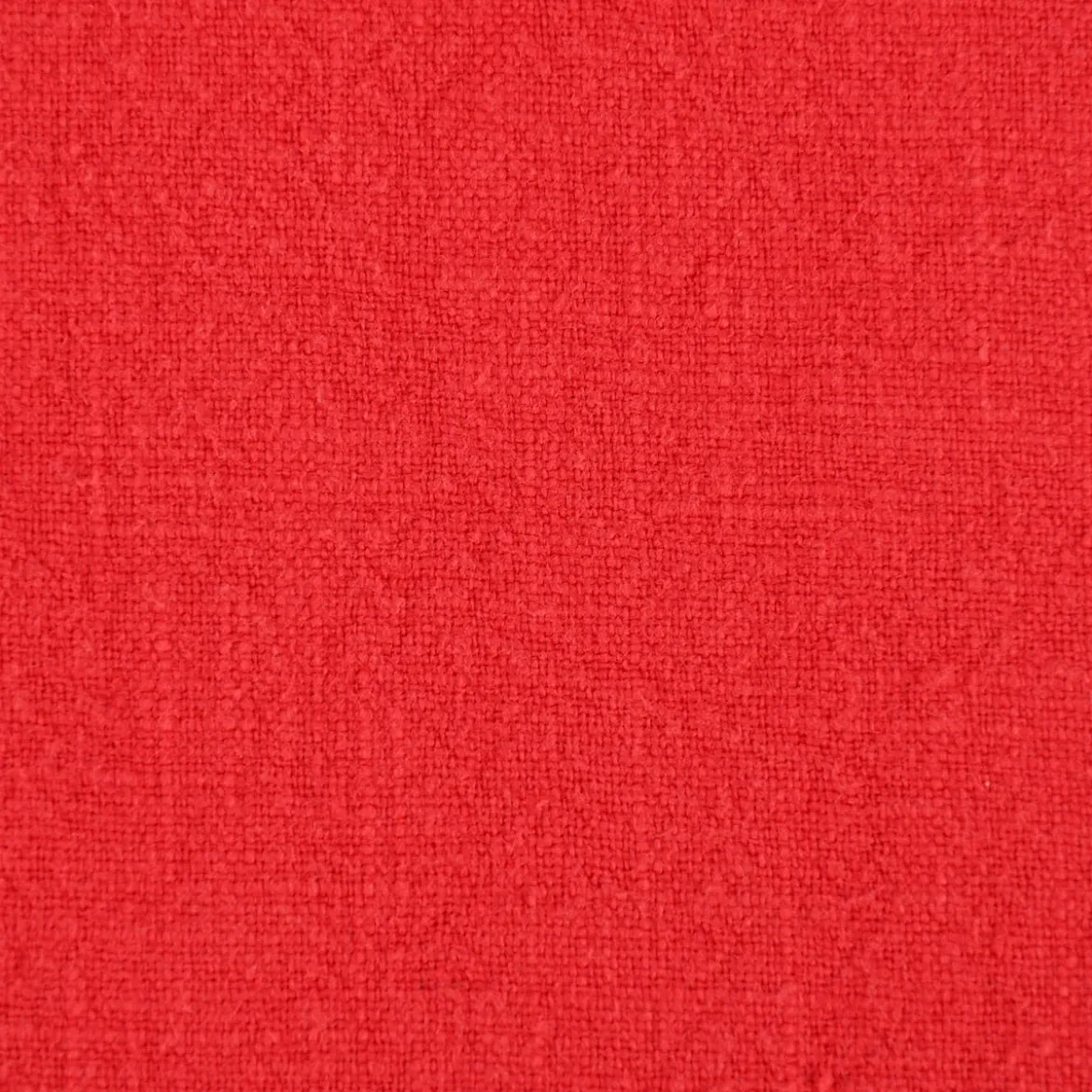 Leinenstoff mit Baumwolle in rot – pflegeleichte stone washed Meterware für Sommermode & Wohntextilien