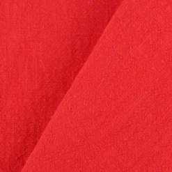 Leinenstoff mit Baumwolle in rot – pflegeleichte stone washed Meterware für Sommermode & Wohntextilien