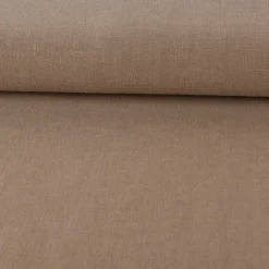 Leinenstoff mit Baumwolle in Taupe stone washed 140cm Stoffbreite