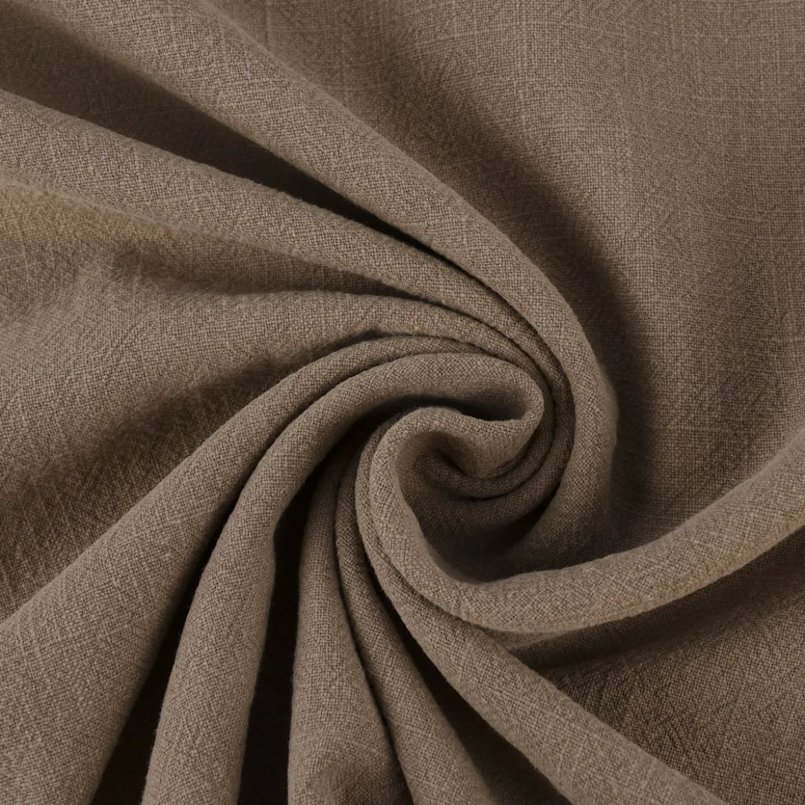 Leinenstoff mit Baumwolle in Taupe stone washed 140cm Stoffbreite