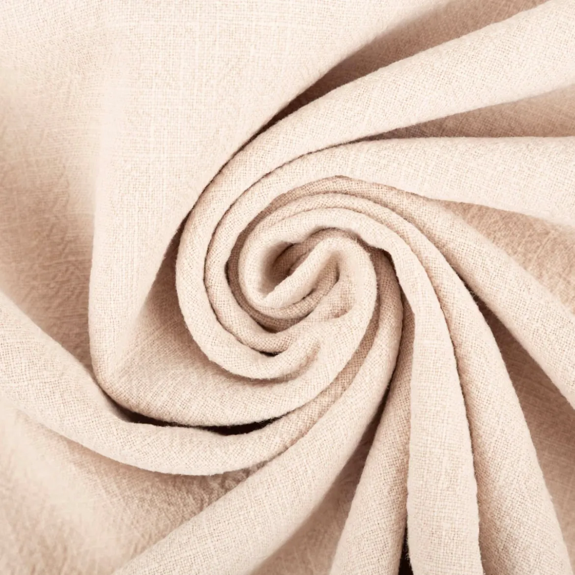 Leinenstoff mit Baumwolle in Beige stone washed 140cm Stoffbreite