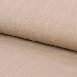Leinenstoff mit Baumwolle vorgewaschen einfarbig sand 1,40m Breite