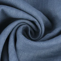 Leinenstoff mit Baumwolle vorgewaschen einfarbig jeans blau 1,40m Breite