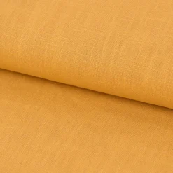 Leinenstoff mit Baumwolle vorgewaschen einfarbig ocker gelb 1,40m Breite