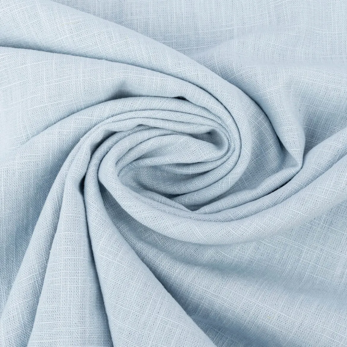 Leinenstoff mit Baumwolle vorgewaschen einfarbig baby blau 1,40m Breite