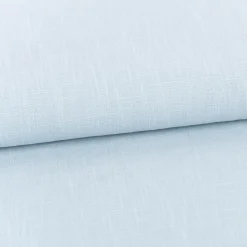 Leinenstoff mit Baumwolle vorgewaschen einfarbig baby blau 1,40m Breite