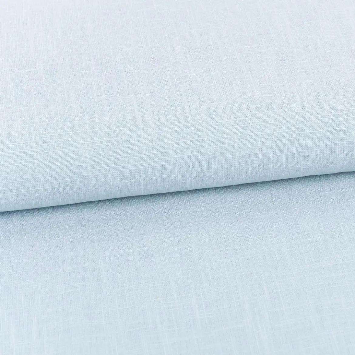 Leinenstoff mit Baumwolle vorgewaschen einfarbig baby blau 1,40m Breite