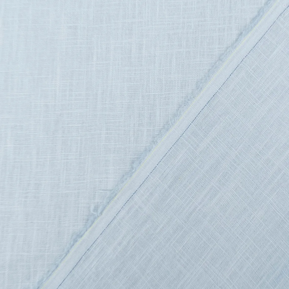Leinenstoff mit Baumwolle vorgewaschen einfarbig baby blau 1,40m Breite