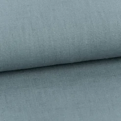 Leinenstoff mit Baumwolle vorgewaschen einfarbig rauch blau 1,40m Breite