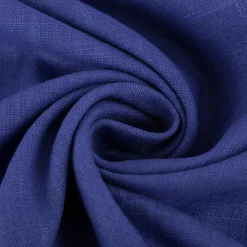 Leinenstoff mit Baumwolle vorgewaschen einfarbig saphire blue 1,40m Breite