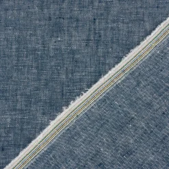 Leinenstoff Reinleinen 100% Linnen Georgio uni jeansblau meliert 1,37m Breite