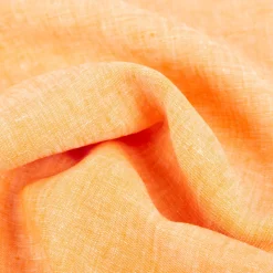 Leinenstoff Reinleinen 100% Linnen Georgio uni orange meliert 1,35m Breite
