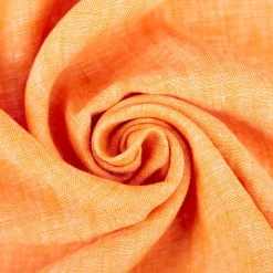 Leinenstoff Reinleinen 100% Linnen Georgio uni orange meliert 1,35m Breite