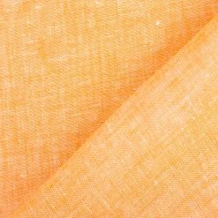 Leinenstoff Reinleinen 100% Linnen Georgio uni orange meliert 1,35m Breite