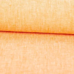 Leinenstoff Reinleinen 100% Linnen Georgio uni orange meliert 1,35m Breite