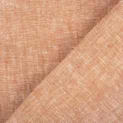 Leinenstoff Reinleinen 100% Linnen Georgio uni tobacco-braun meliert 1,35m Breite