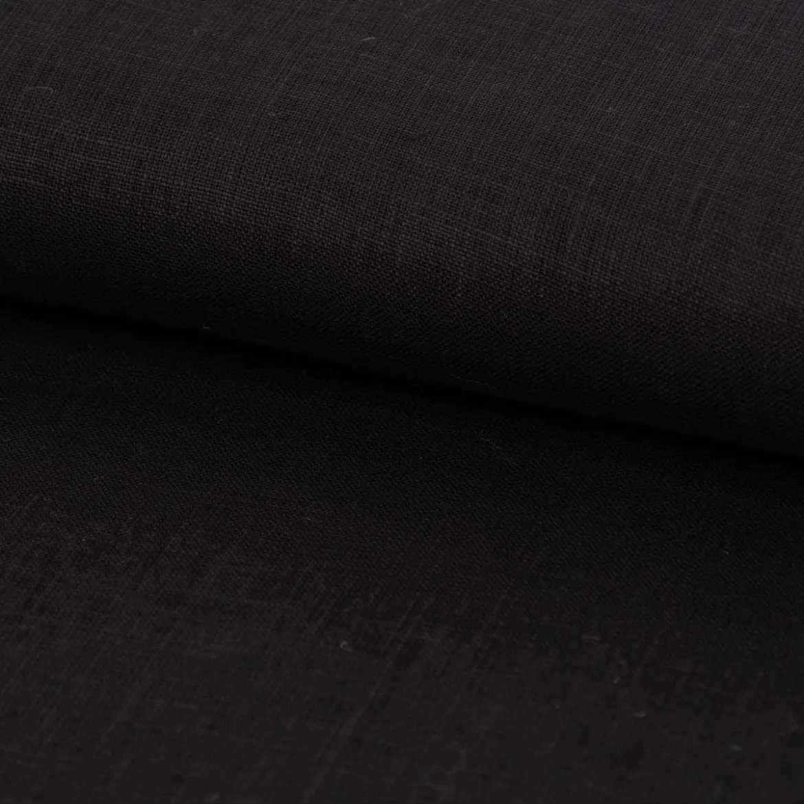 Leinenstoff Reinleinen uni schwarz 1,47m Breite