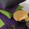 Leinentischdecke Tischdecke "Erik" 150x200cm aubergine