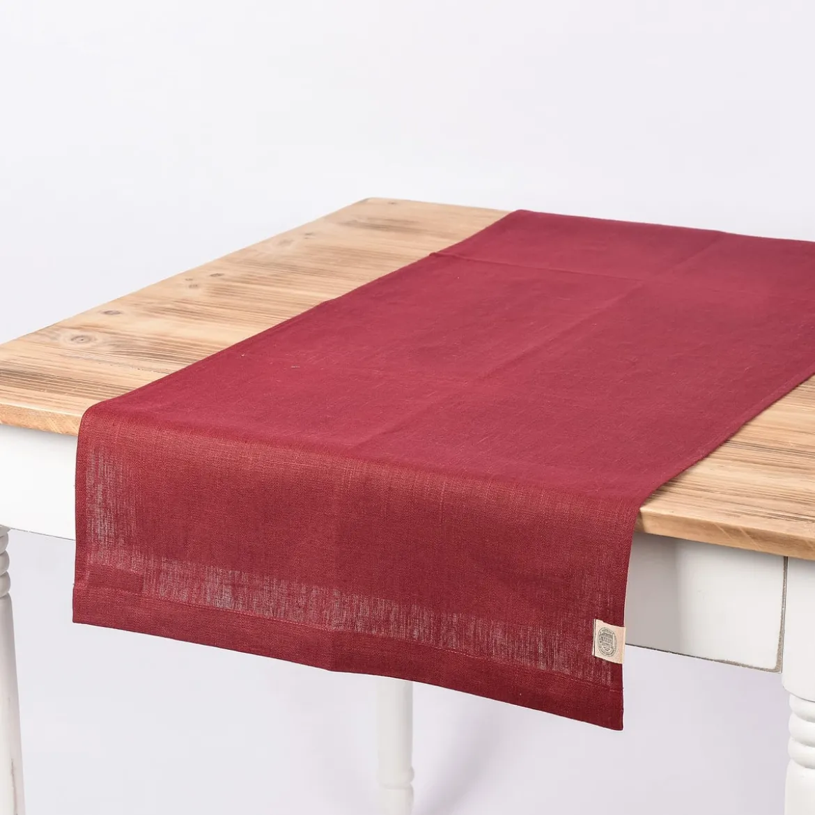 Leinentischläufer Tischläufer Erik 1-lagig 47x150cm wine dunkelrot