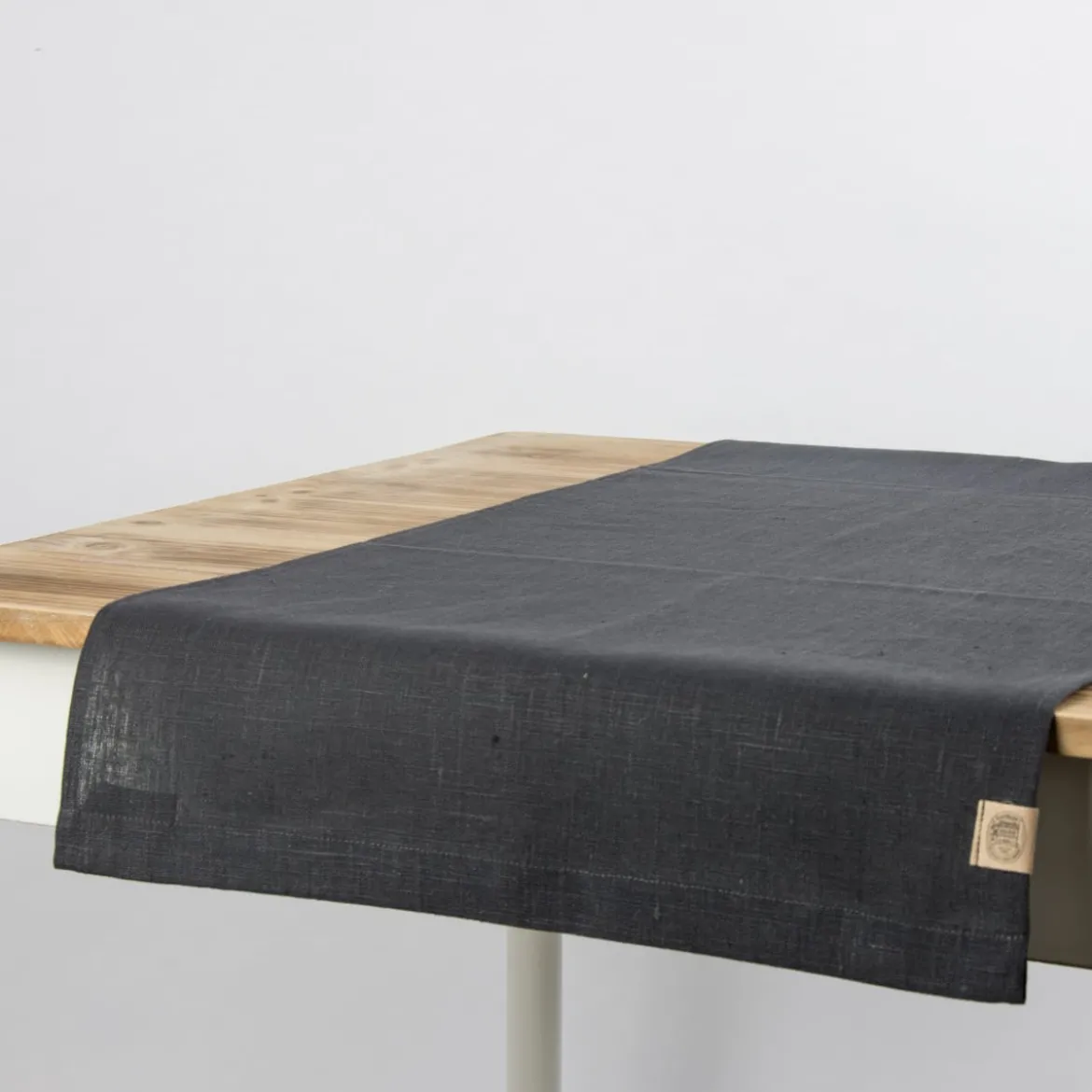 Leinentischläufer Tischläufer "Erik" 1-lagig 47x150cm schiefer