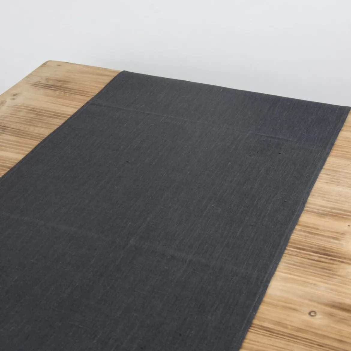 Leinentischläufer Tischläufer "Erik" 1-lagig 47x150cm schiefer