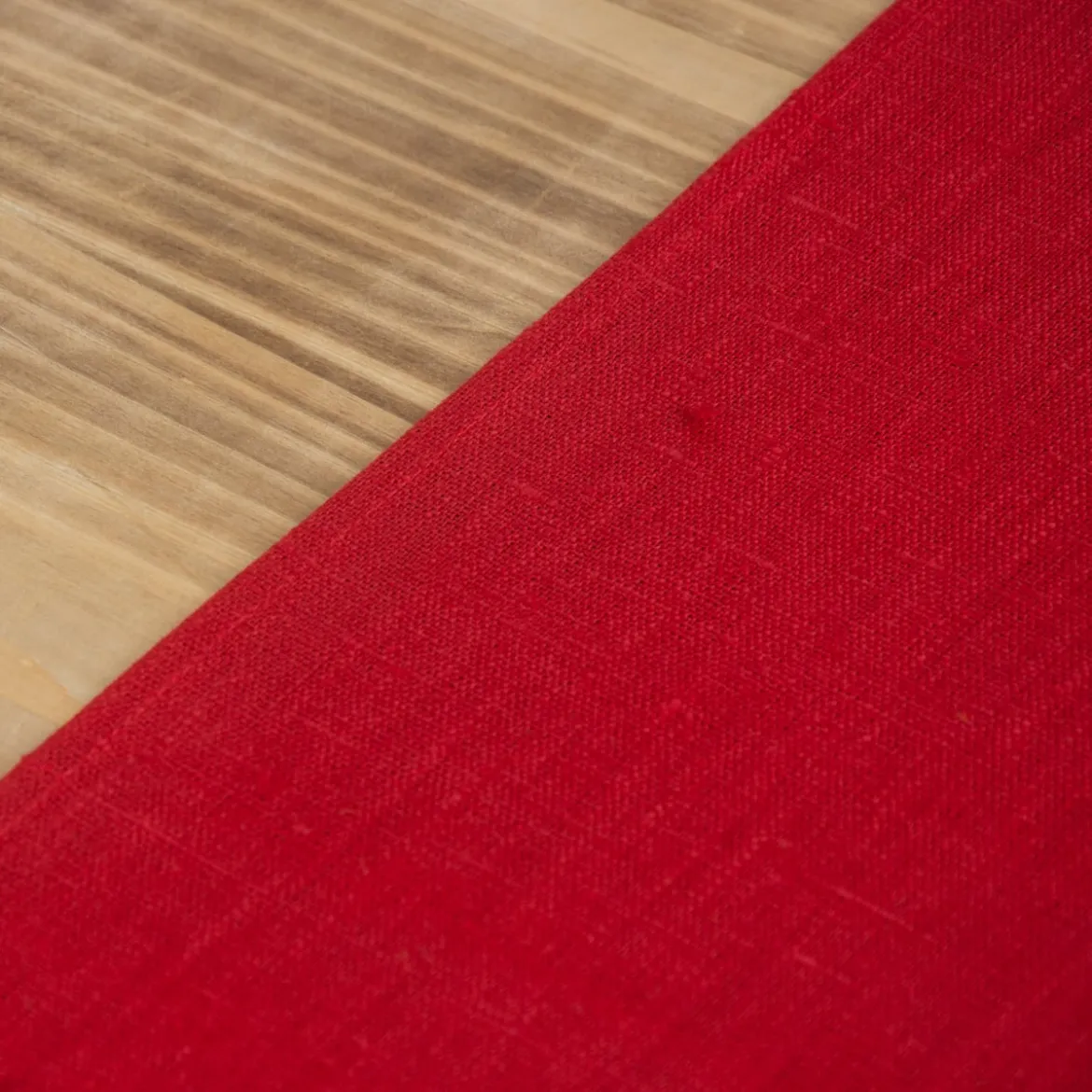 Leinentischläufer Tischläufer Erik 1-lagig 47x150cm rot