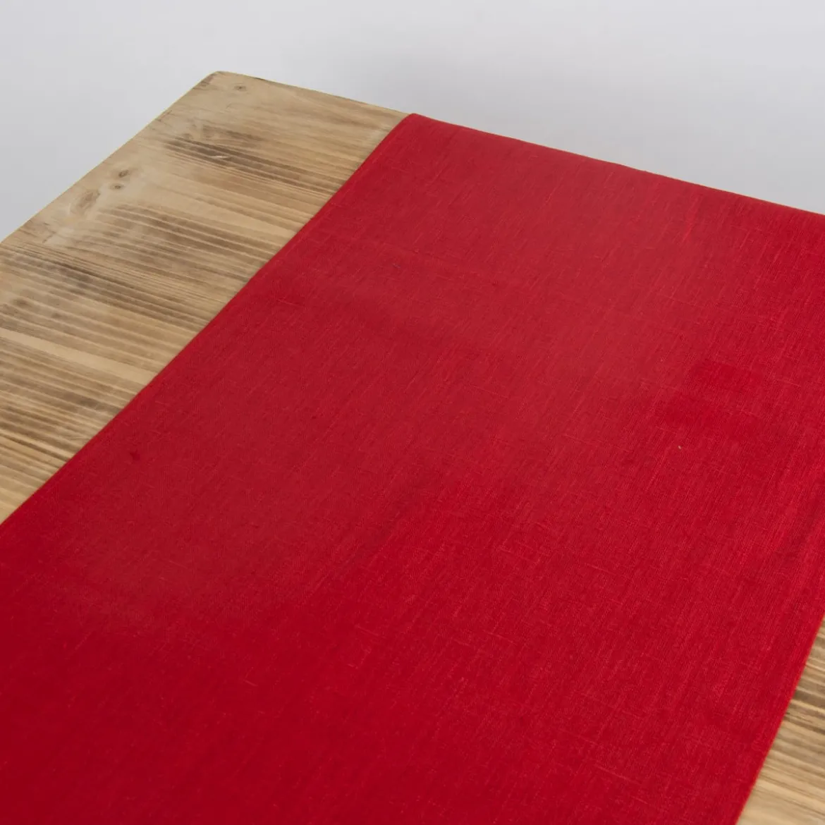 Leinentischläufer Tischläufer Erik 1-lagig 47x150cm rot
