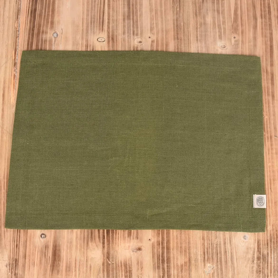 Leinen-Tischset Platzset Erik 1-lagig 37x50cm oliv grün