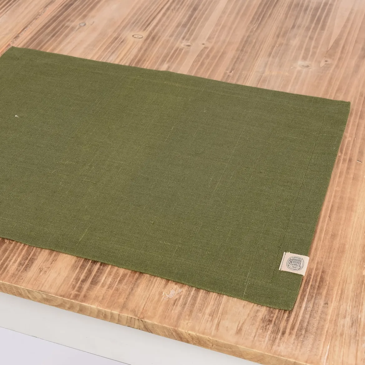 Leinen-Tischset Platzset Erik 1-lagig 37x50cm oliv grün