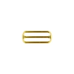 Leiterschnalle Verstellschnalle Dreisteg Gurtversteller Metall goldfarbig 40mm
