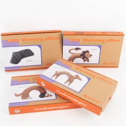 Leschi ® Wärmekissen Hund Bobby goldbraun 100% Bioweizenfüllung